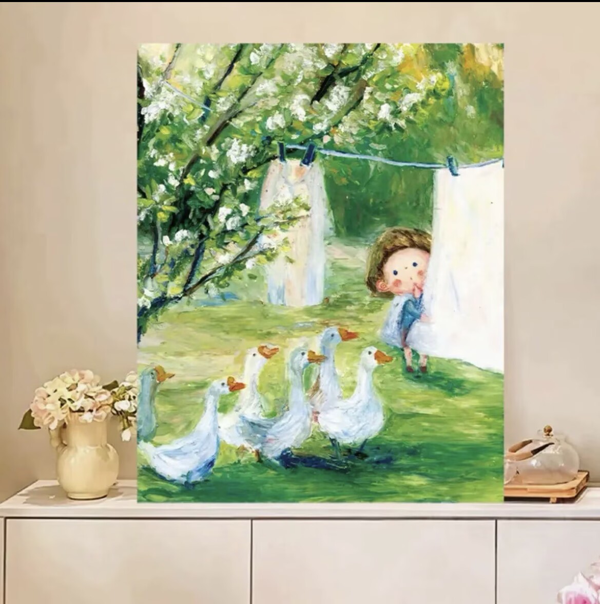 9CT 14ct Childhood Ducks Print - Art Craft Duck 评论和价格