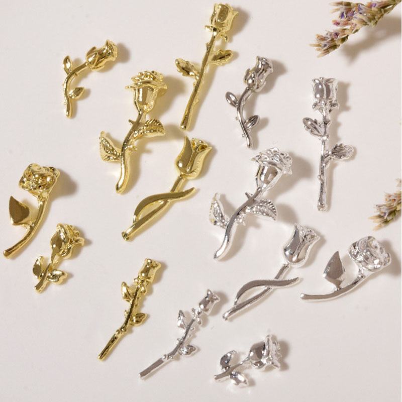 10Pcs 3D Rose Nail Art Ornamen - Art Craft Show 评论和价格