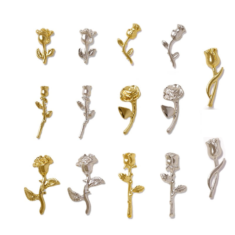 10Pcs 3D Rose Nail Art Ornamen - Art Craft Show 评论和价格