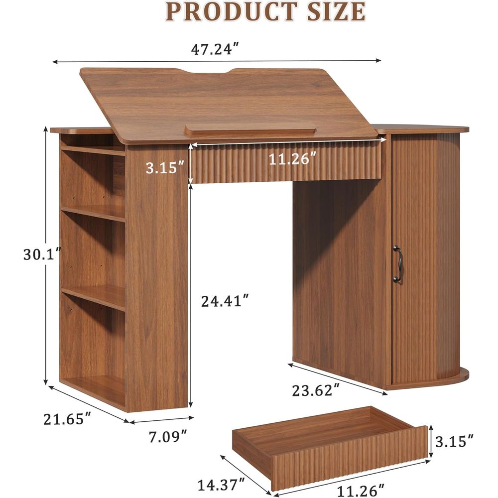 Storage Cabinet Desk with Shel - Art & Craft On Wild Animals For Preschoolers 评论和价格