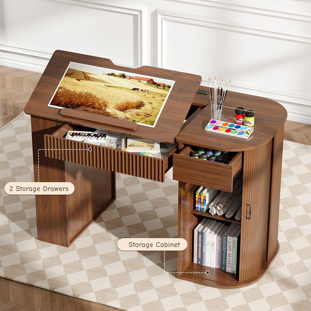 Storage Cabinet Desk with Shel - Art & Craft On Wild Animals For Preschoolers 评论和价格