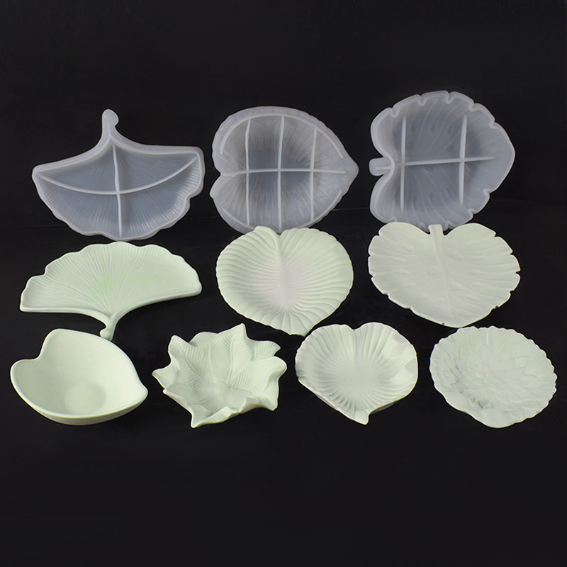 Plaster Cement DIY Leaf Dish M - Art Craft Leaves 评论和价格