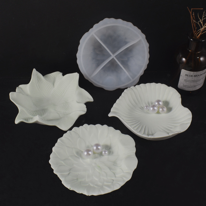 Plaster Cement DIY Leaf Dish M - Art Craft Leaves 评论和价格