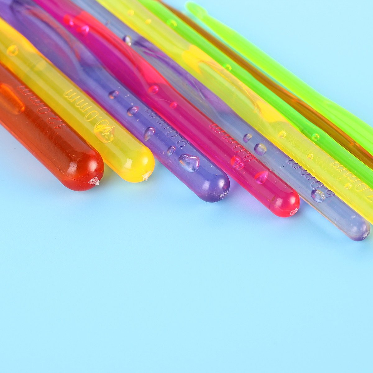 9Pcs Rainbow Plastic Crochet H - Crochet Hook Set 评论和价格