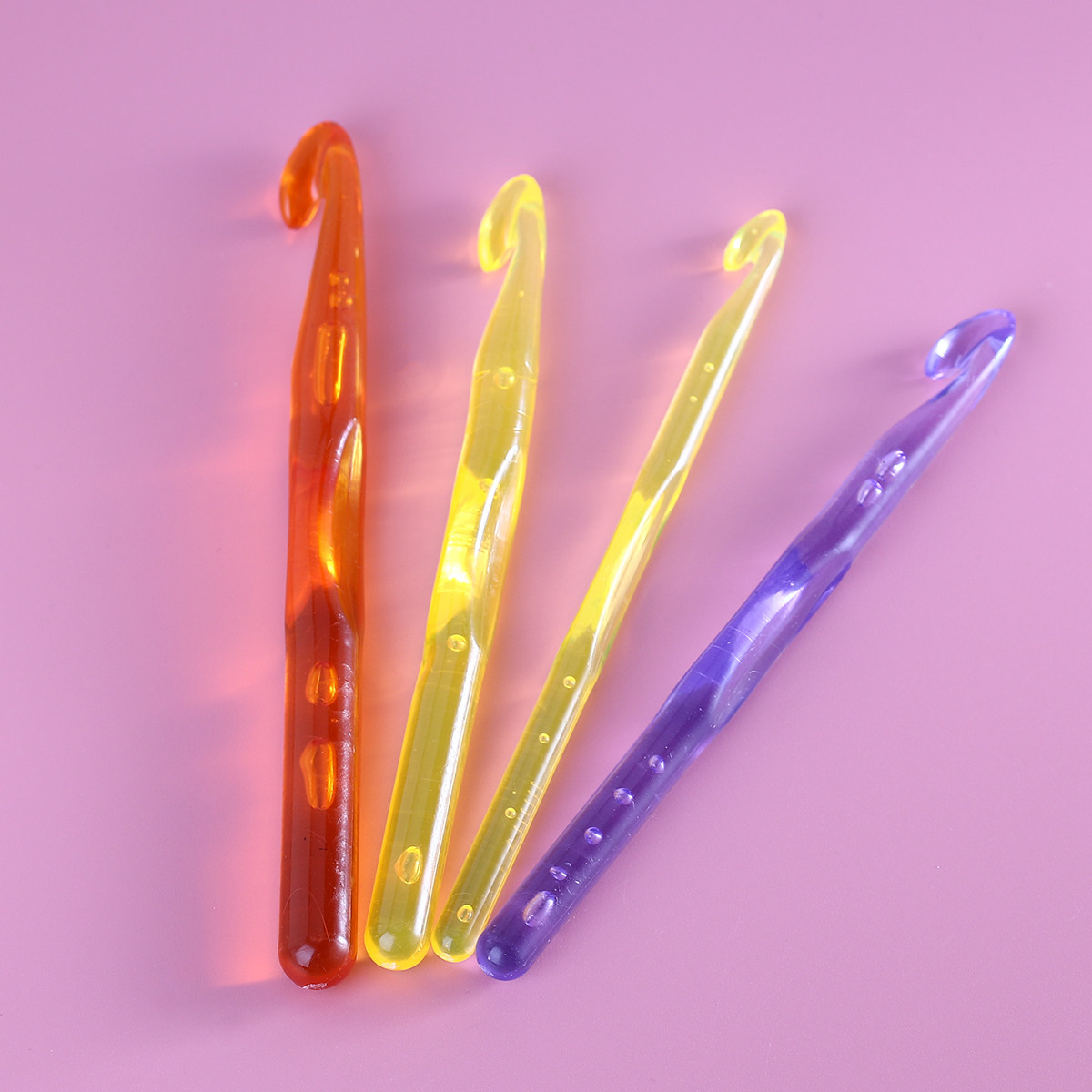 9Pcs Rainbow Plastic Crochet H - Crochet Hook Set 评论和价格