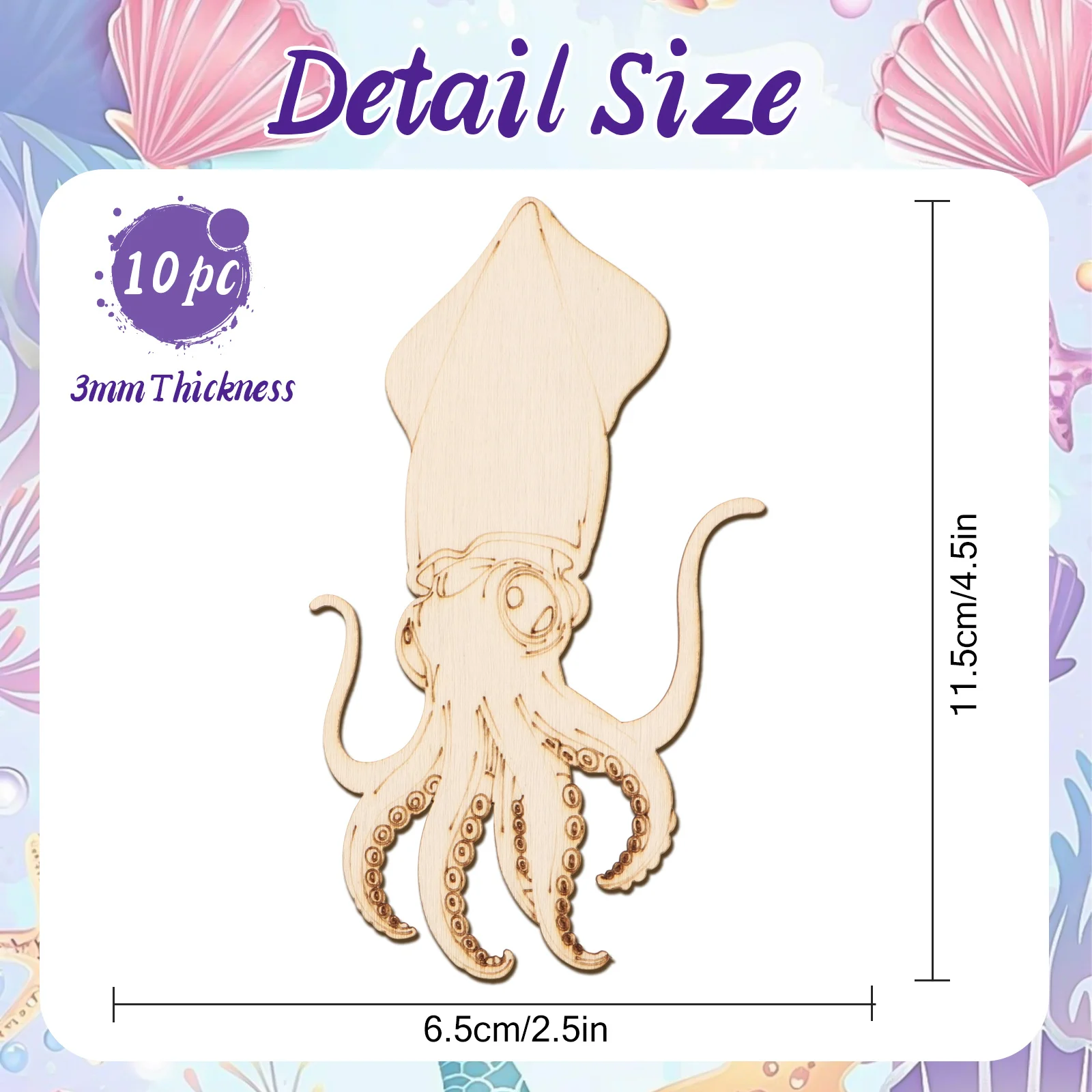 10pcs/set Unfinished Wood Craf - Art & Craft On Wild Animals For Preschoolers 评论和价格