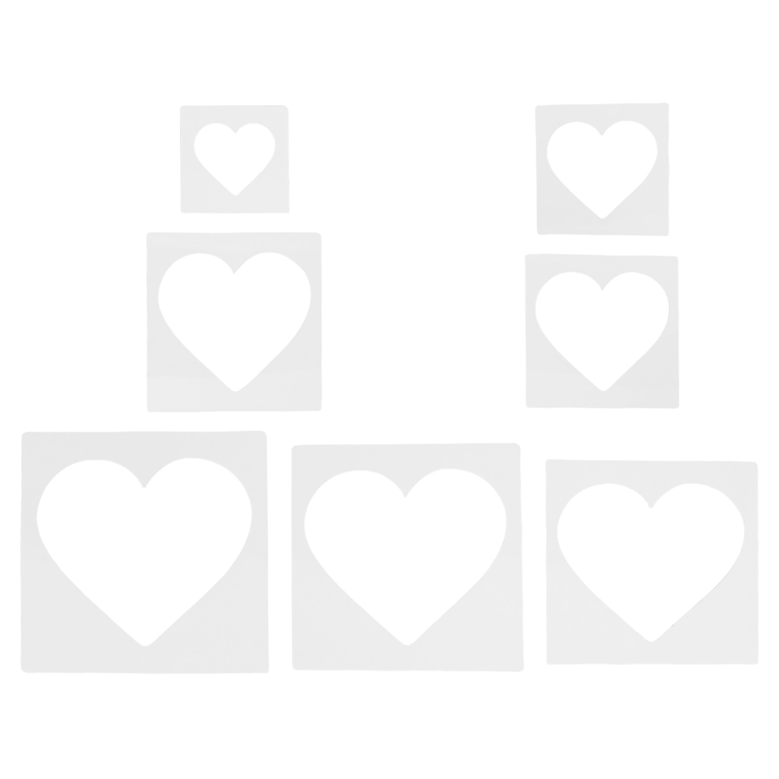 7Pcs DIY Stencils Heart Templa - Art Craft Mother'S Day 评论和价格