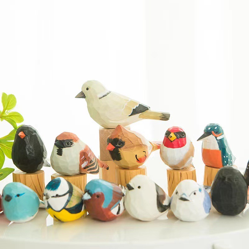 Hand Carved Wooden Bird Figuri - Art Craft Ideas For Christmas 评论和价格