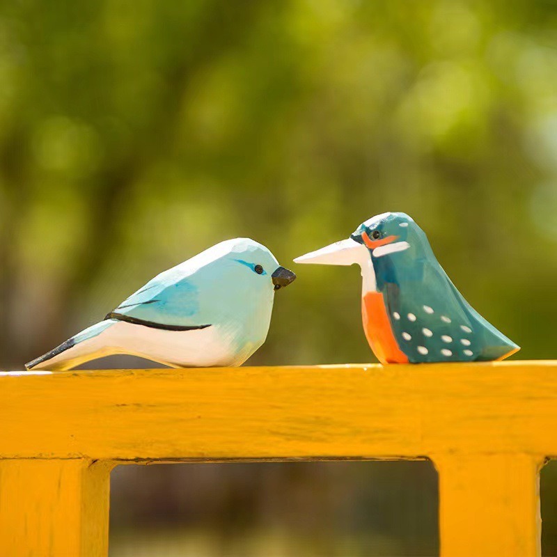 Hand Carved Wooden Bird Figuri - Art Craft Ideas For Christmas 评论和价格