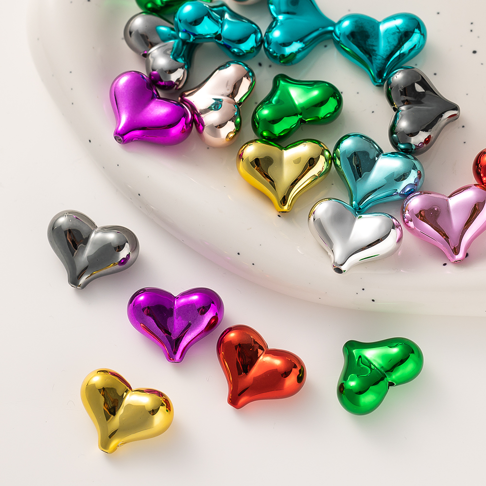 10pcs Colorful Acrylic Heart L - Art Craft Activity 评论和价格
