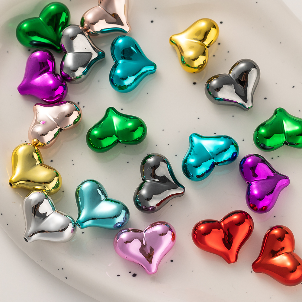 10pcs Colorful Acrylic Heart L - Art Craft Activity 评论和价格