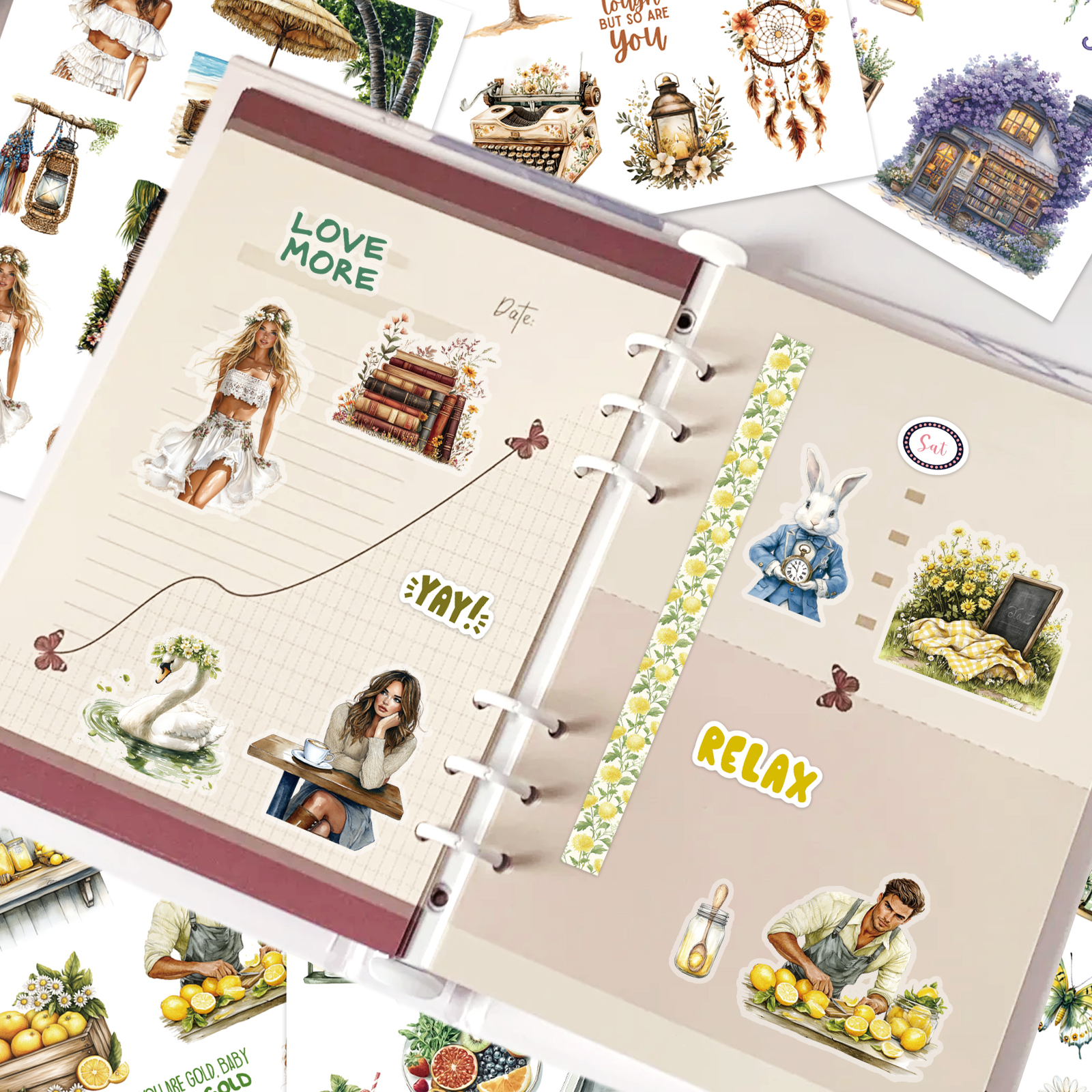 40 Sheets Scrapbook Stickers V - Art Craft Paper 评论和价格