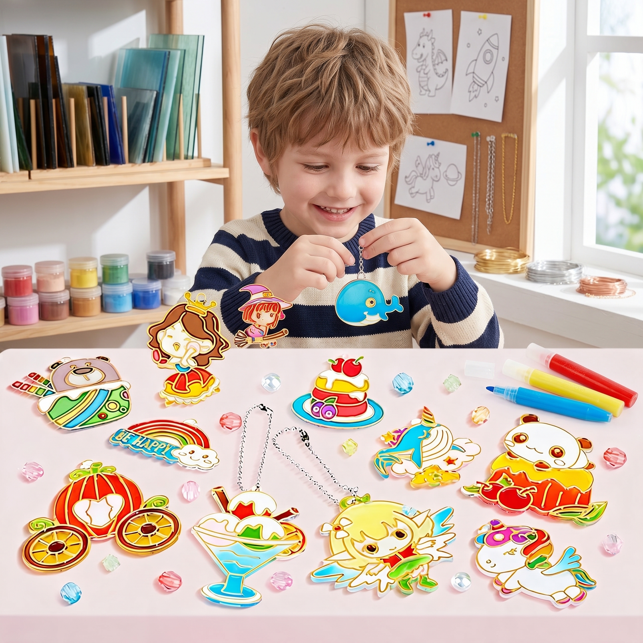 DIY Crystal Gel Painting Kit C - Art Craft 6 Year Old 评论和价格