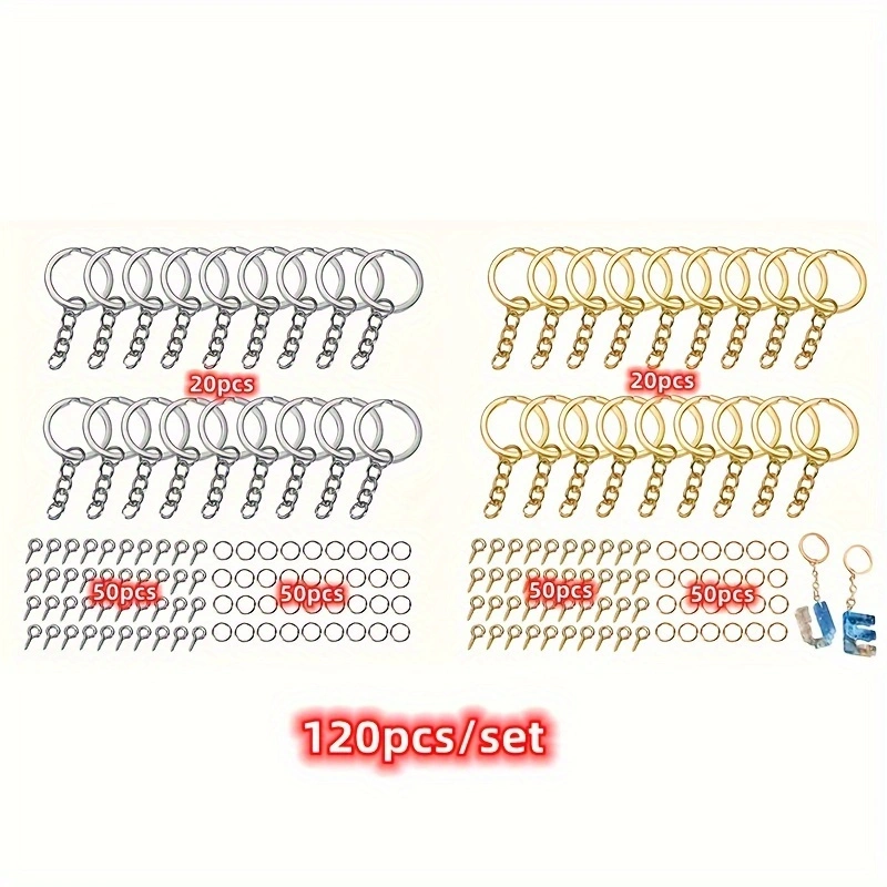 120pcs DIY Keychain Jump Rings - Art Craft Eyes 评论和价格