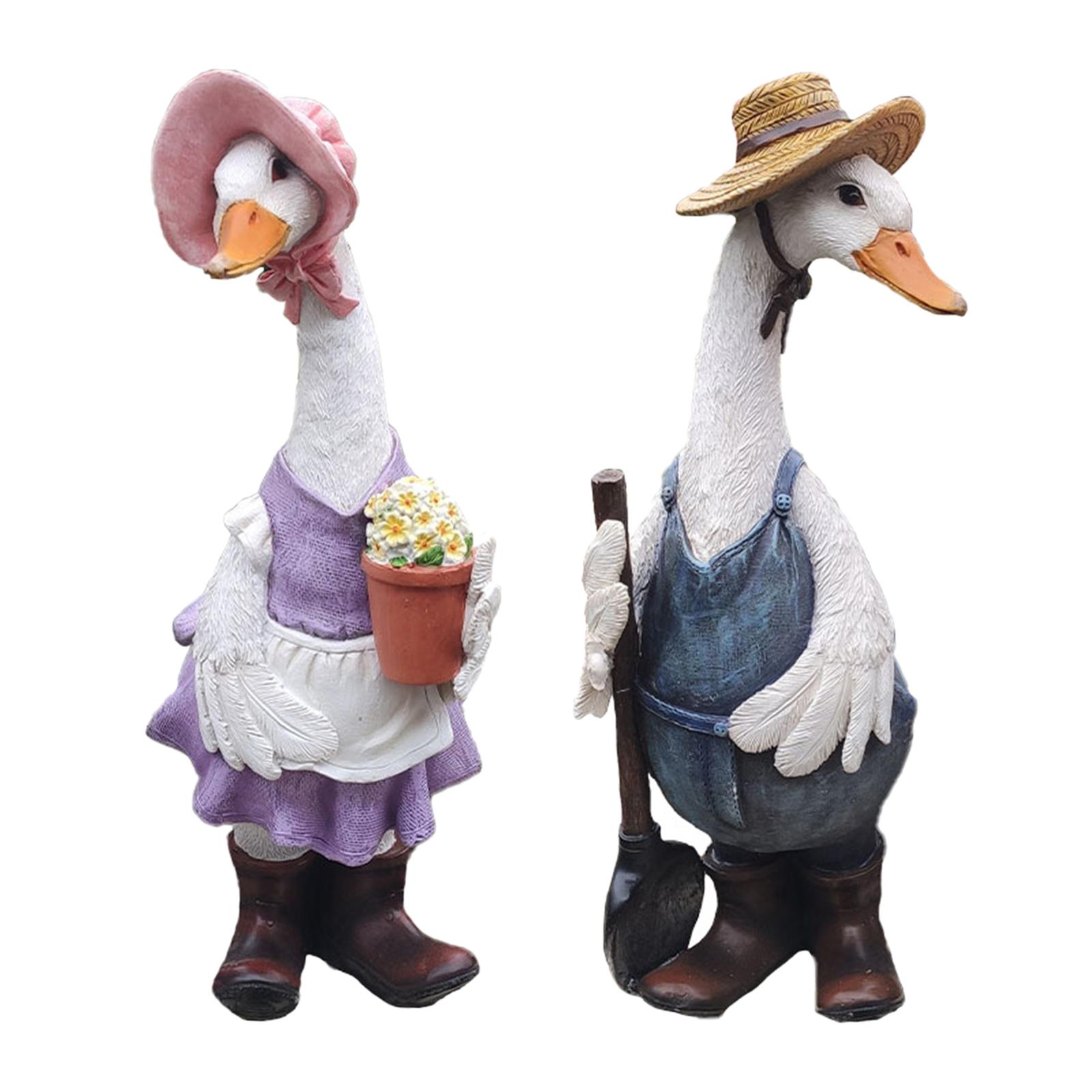 Resin Duck Garden Statue Figur - Art Craft Duck 评论和价格