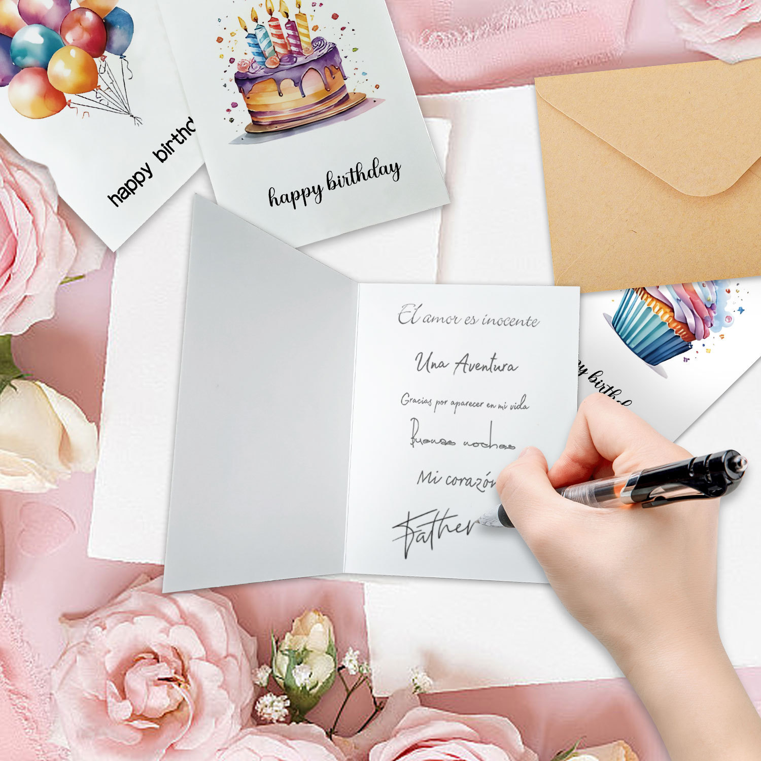 Handmade Watercolor Birthday C - Art Craft Movement 评论和价格