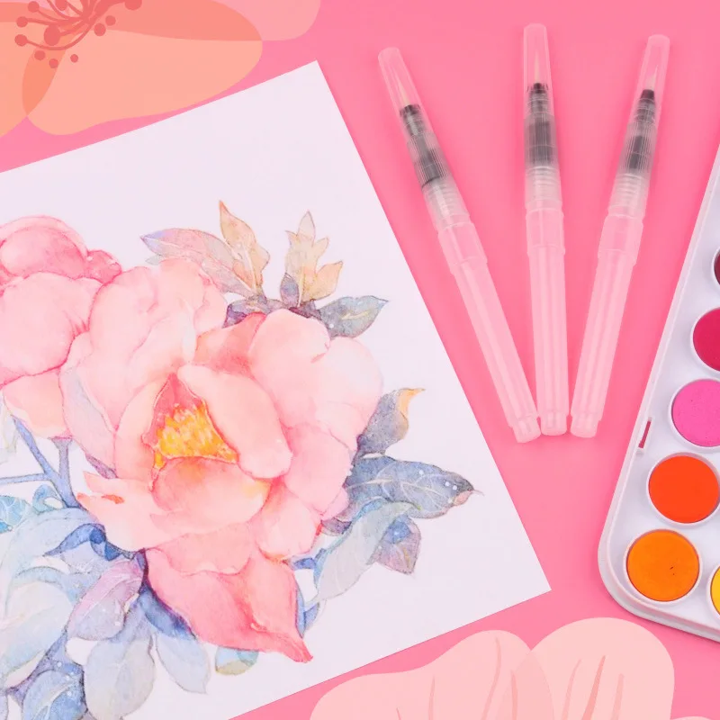 3/7pcs Watercolor Brush Pens W - Art Craft 6 Year Old 评论和价格