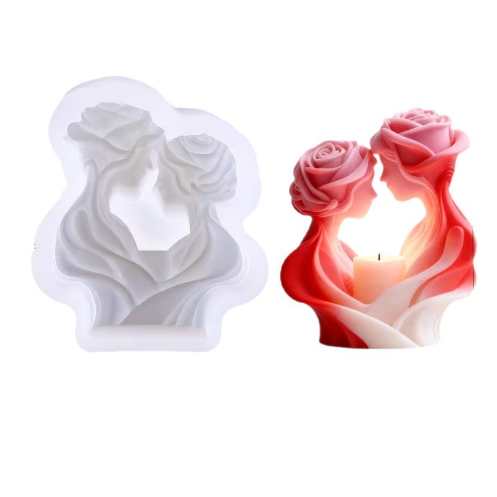 Romantic Candle Mold, Rose Lov - Art Craft Show 评论和价格