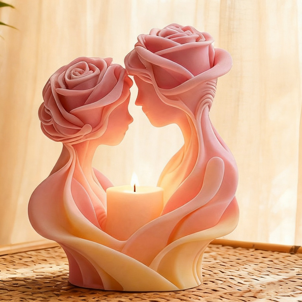 Romantic Candle Mold, Rose Lov - Art Craft Show 评论和价格