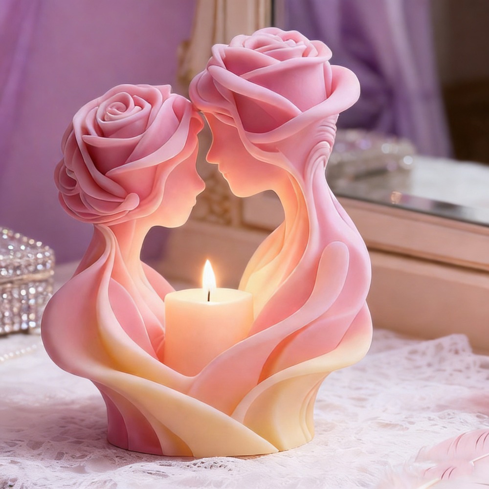 Romantic Candle Mold, Rose Lov - Art Craft Show 评论和价格