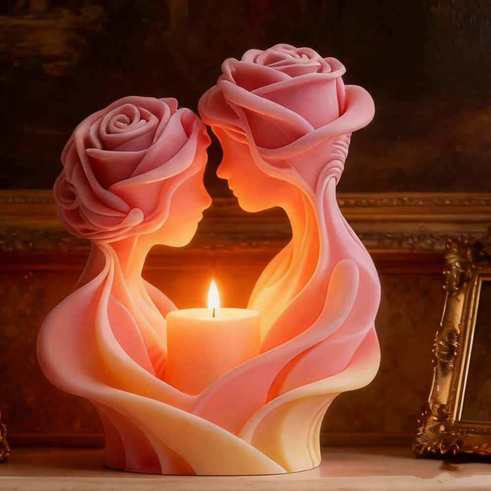 Romantic Candle Mold, Rose Lov - Art Craft Show 评论和价格