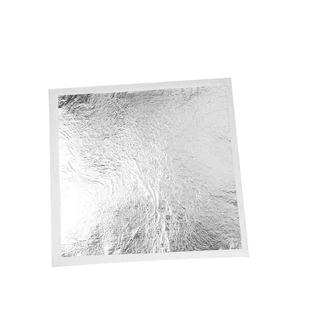 100Pcs Silver Imitation Gildin - Art Craft Leaves 评论和价格