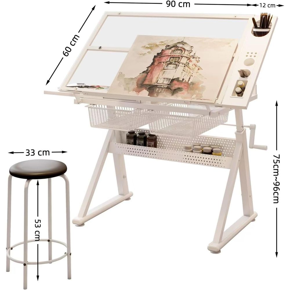 Adjustable Art Desk with Tempe - Art & Craft On Wild Animals For Preschoolers 评论和价格