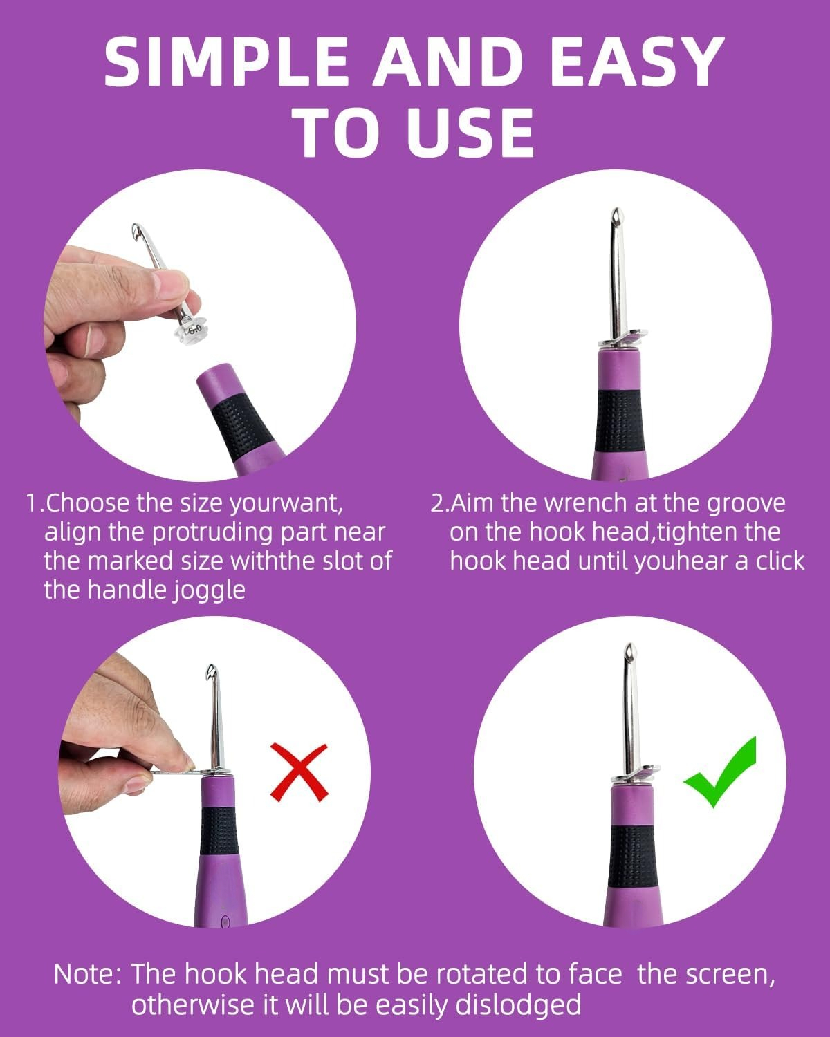 24 Sizes Crochet Hook Set with - Crochet Hook Set 评论和价格