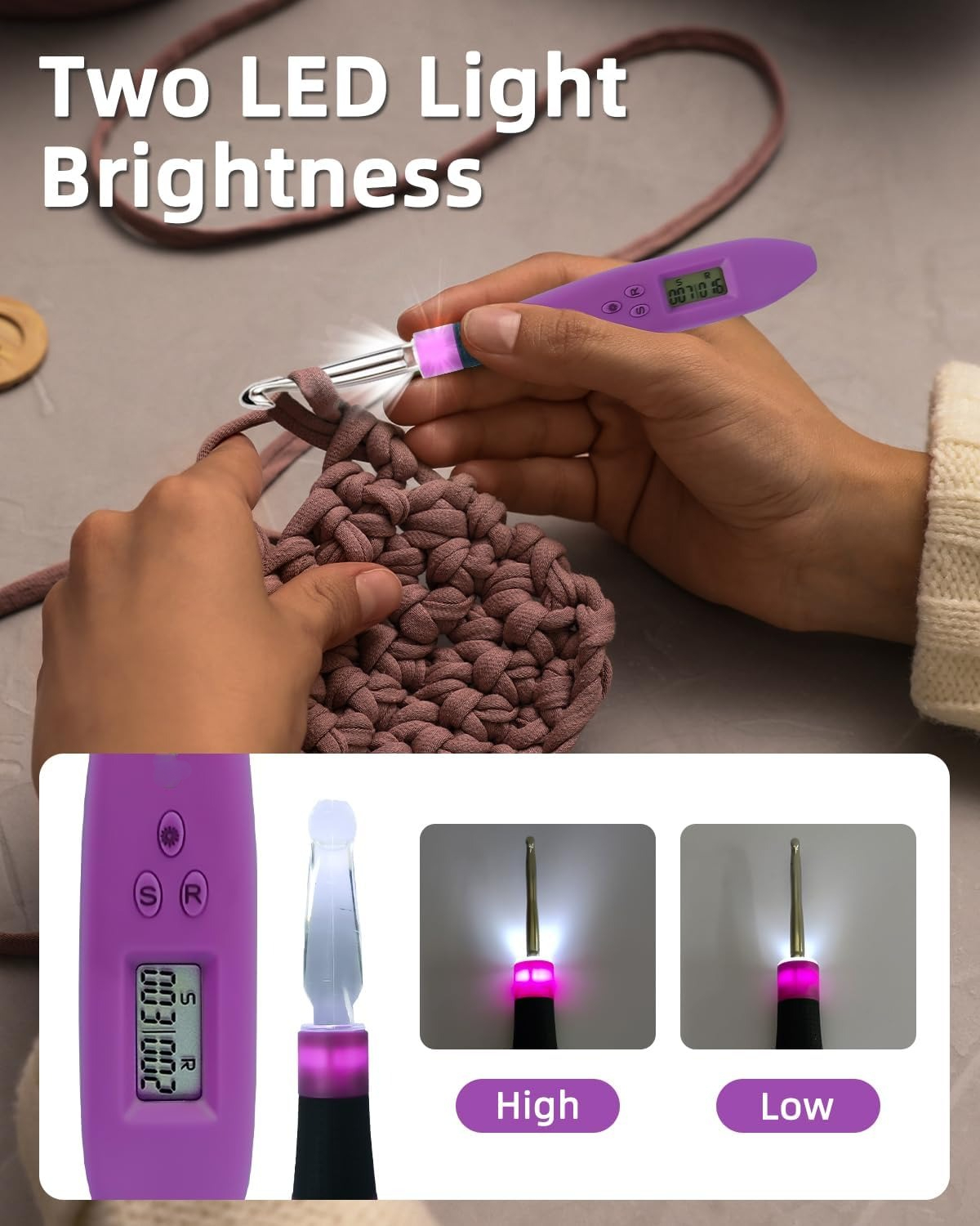24 Sizes Crochet Hook Set with - Crochet Hook Set 评论和价格