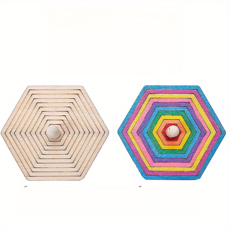 16pcs wooden spinning top craf - Art Craft Ideas For Kids 评论和价格
