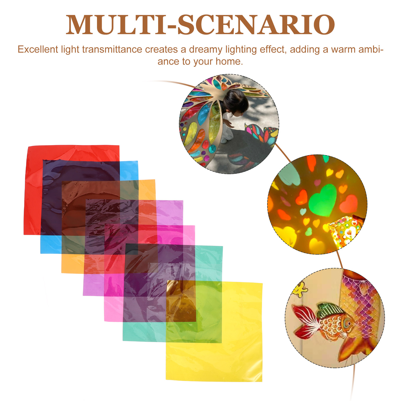 90Pcs Multi Colored Cellophane - Art Craft Paper 评论和价格