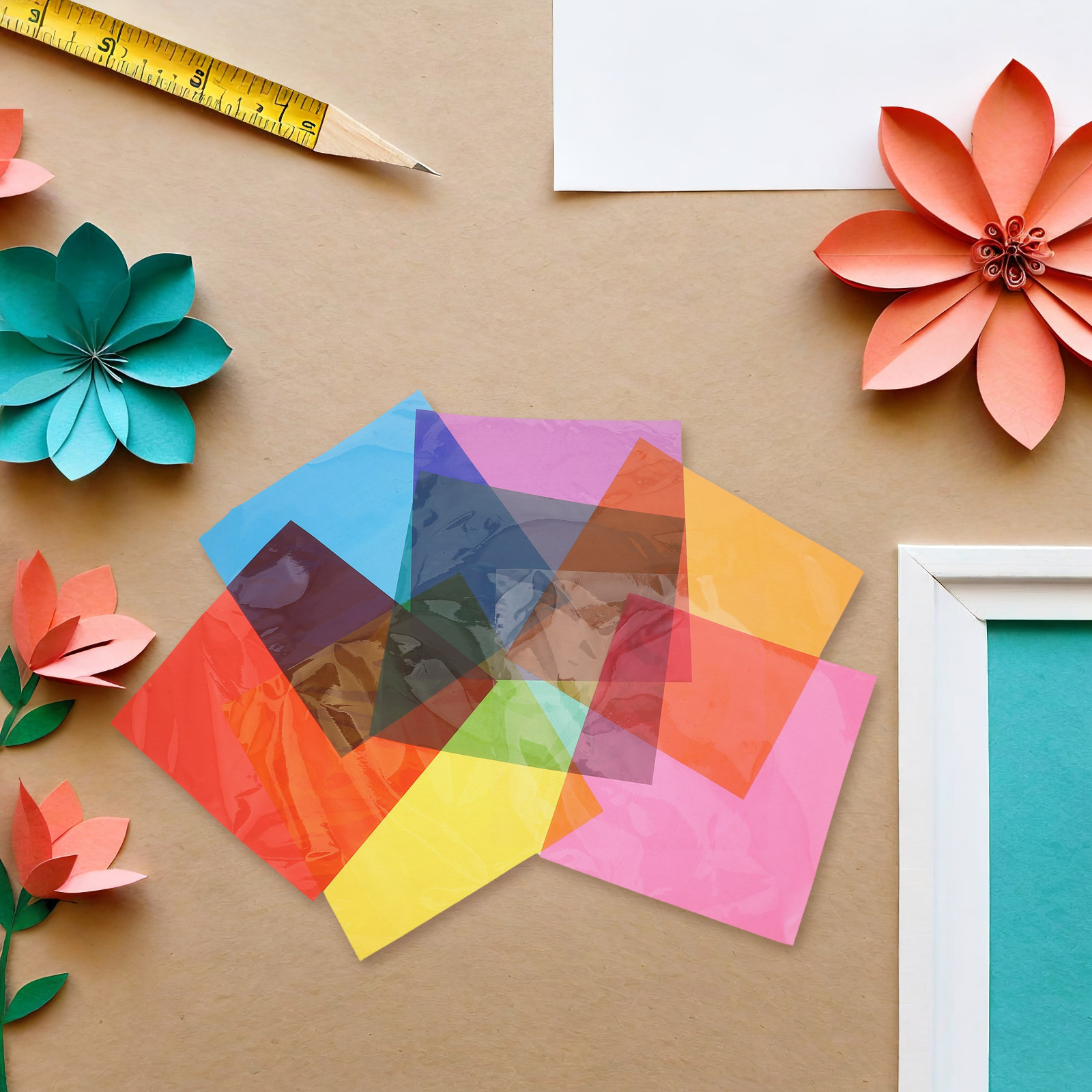 90Pcs Multi Colored Cellophane - Art Craft Paper 评论和价格