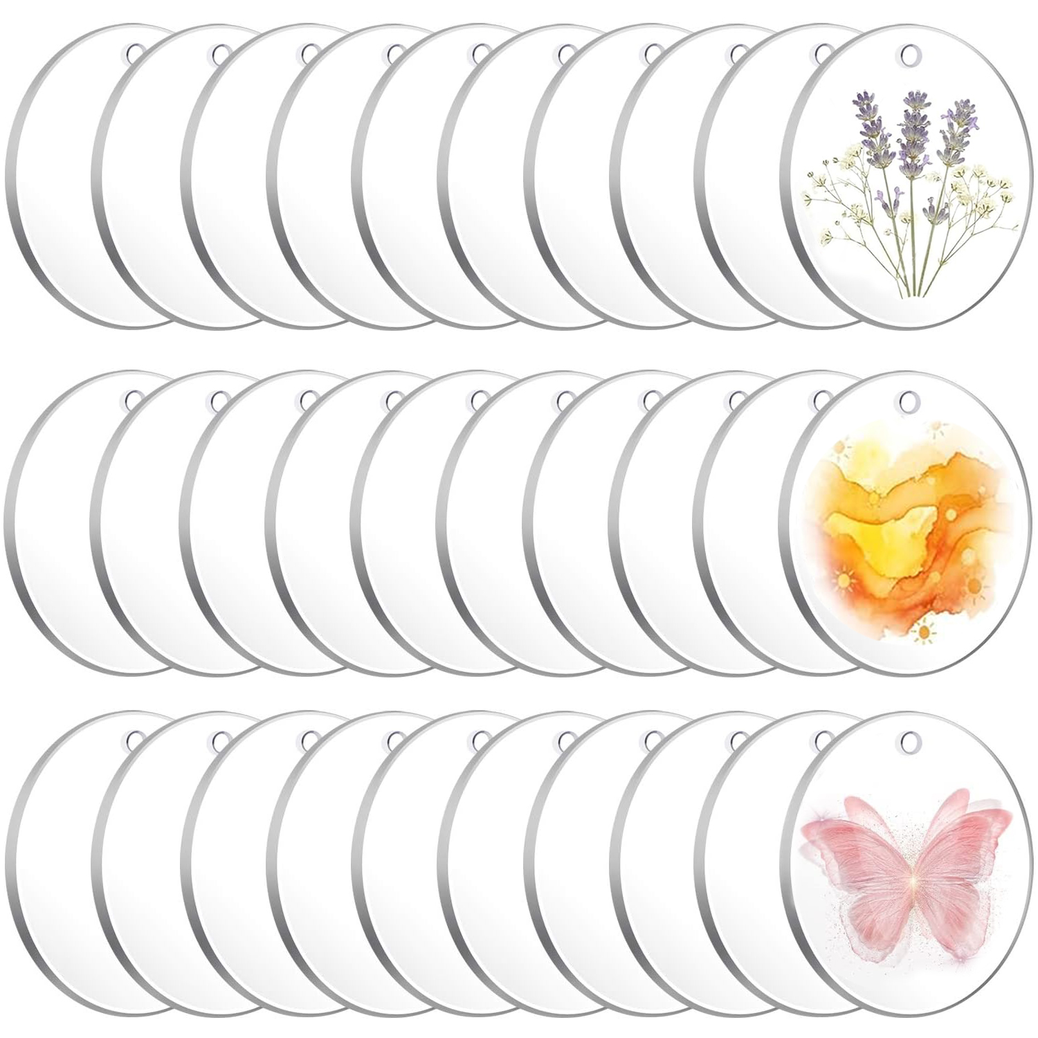 30 Pcs Clear Acrylic Circles 2 - Art Craft Activity 评论和价格