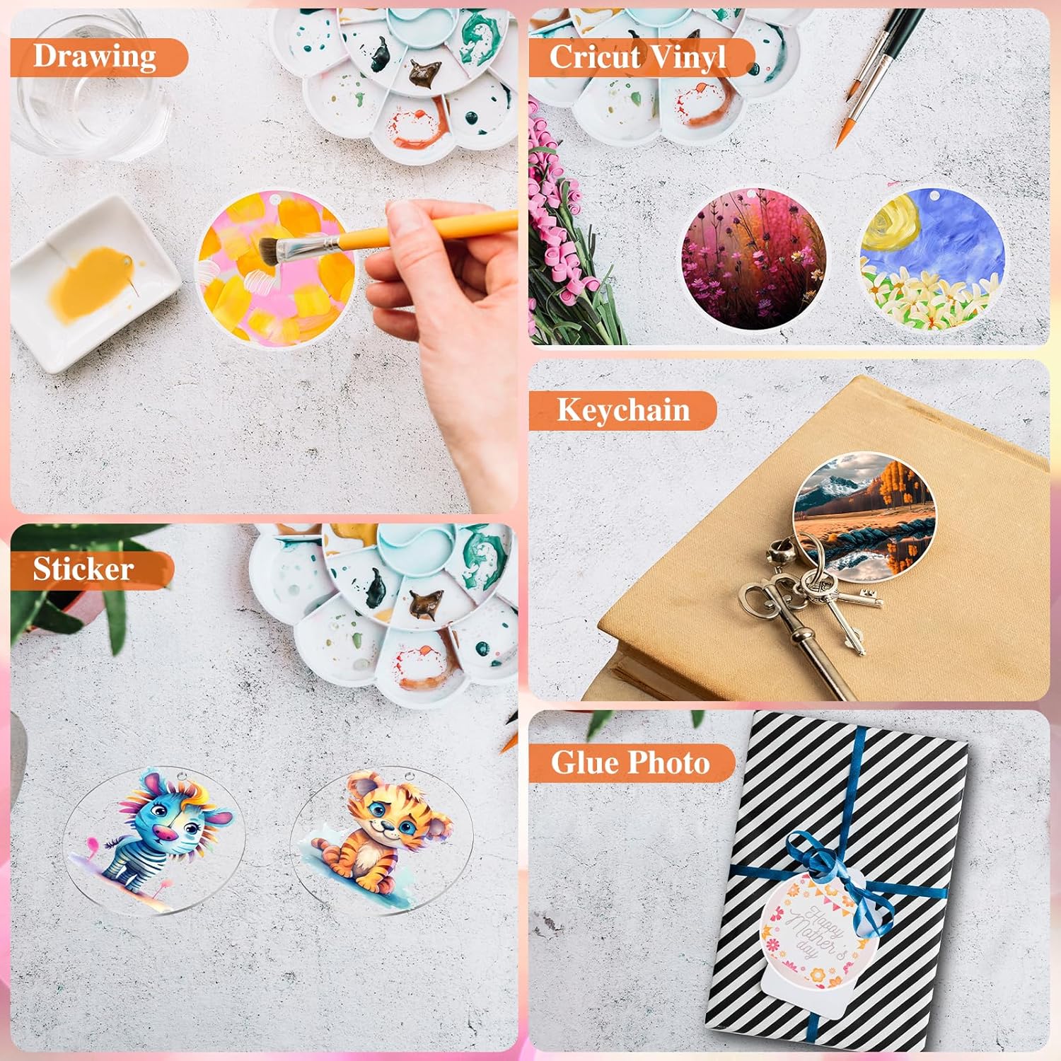30 Pcs Clear Acrylic Circles 2 - Art Craft Activity 评论和价格