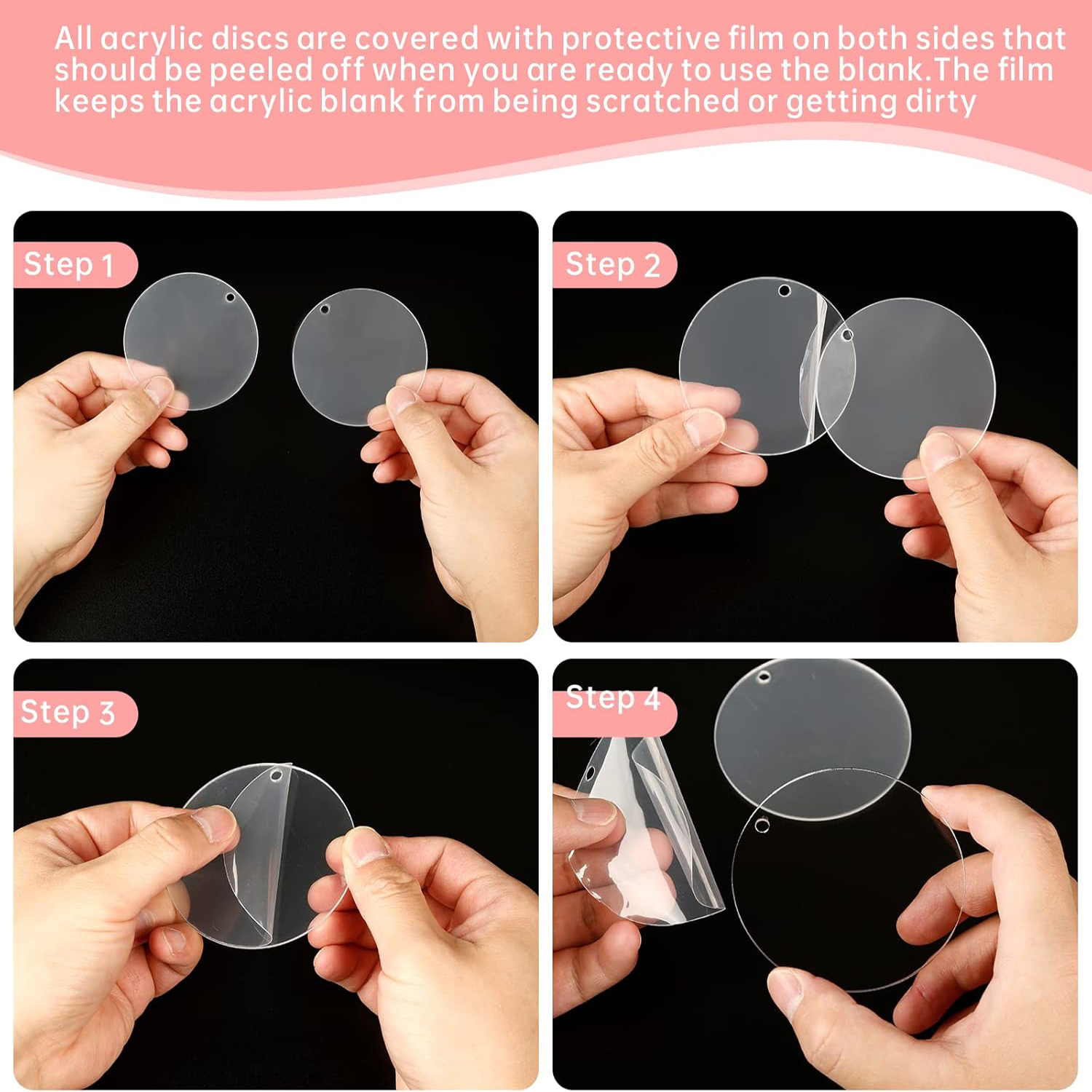 30 Pcs Clear Acrylic Circles 2 - Art Craft Activity 评论和价格