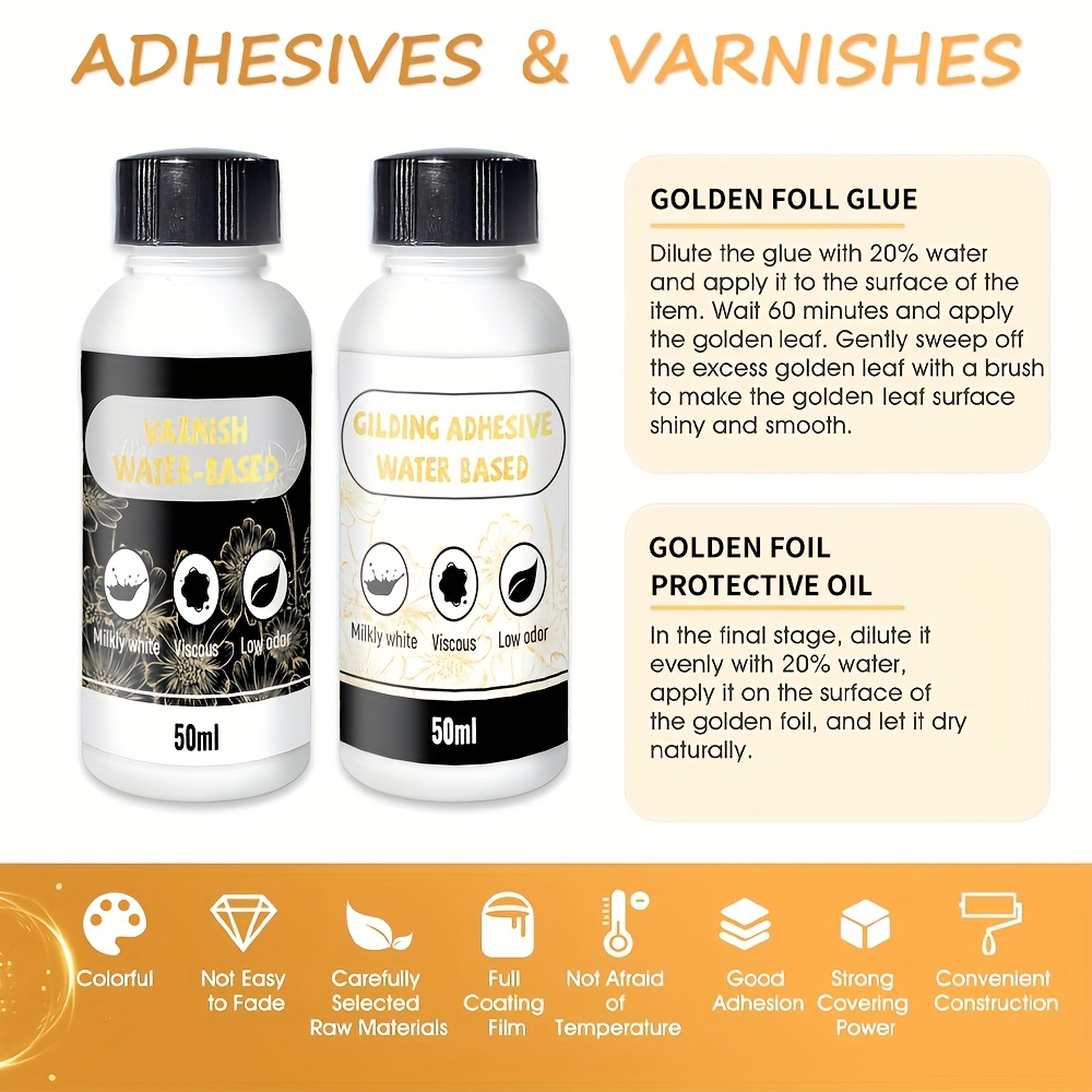 50ml+50ml Golden Leaf Glue, pr - Art Craft Using Leaves 评论和价格
