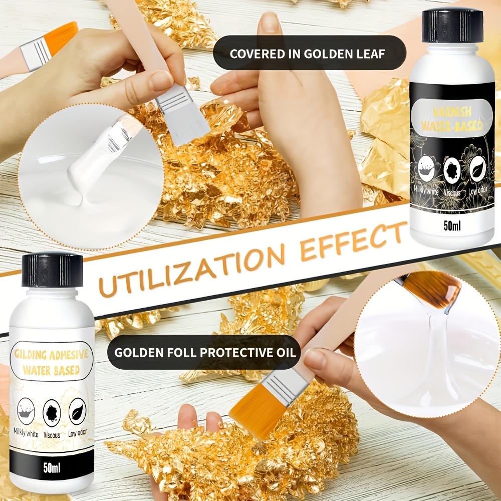 50ml+50ml Golden Leaf Glue, pr - Art Craft Using Leaves 评论和价格