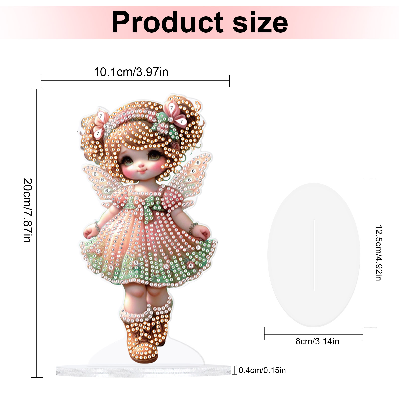 Irregular Shape Pink Doll Diam - Art Craft Display 评论和价格