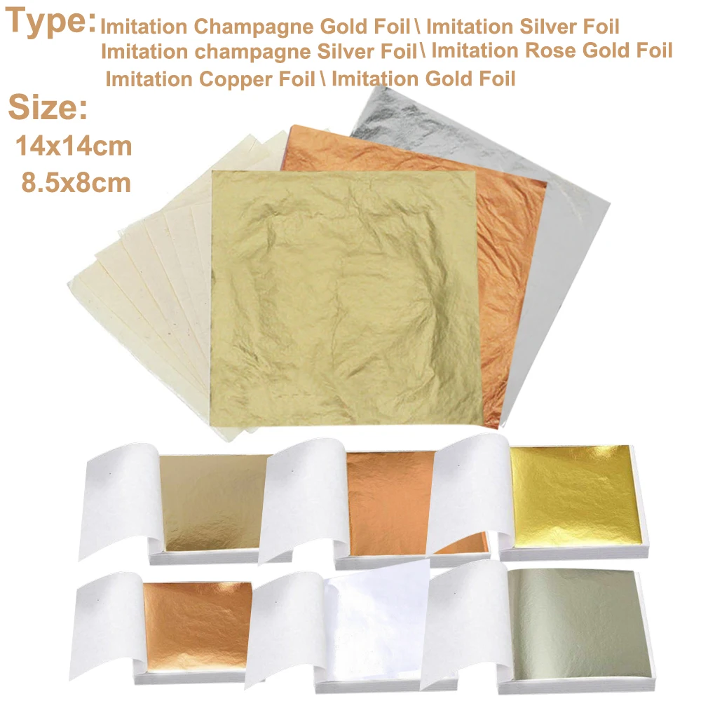 100Pc Colored Golds Leaf Sheet - Art Craft Leaves 评论和价格