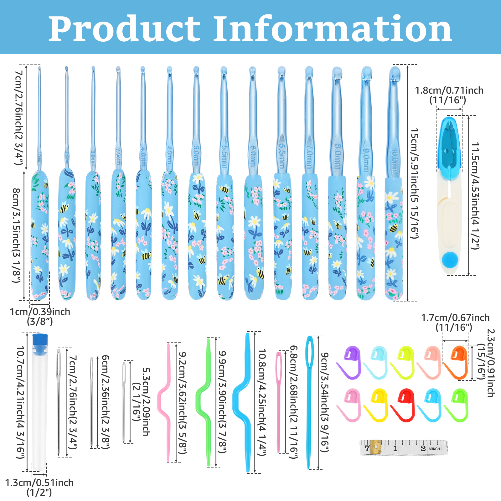 Colorful Crochet Hooks Set Erg - Crochet Hook Set 评论和价格