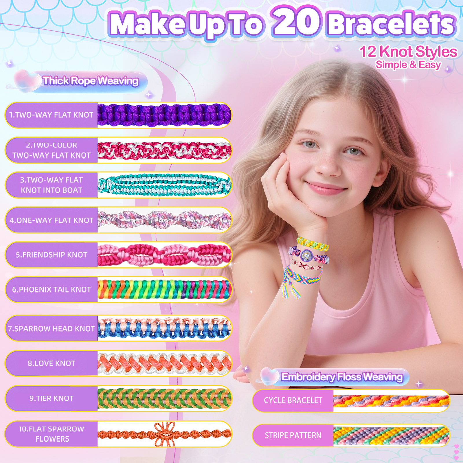 Friendship Bracelet Making Kit - Art Craft Ideas For Kids 评论和价格