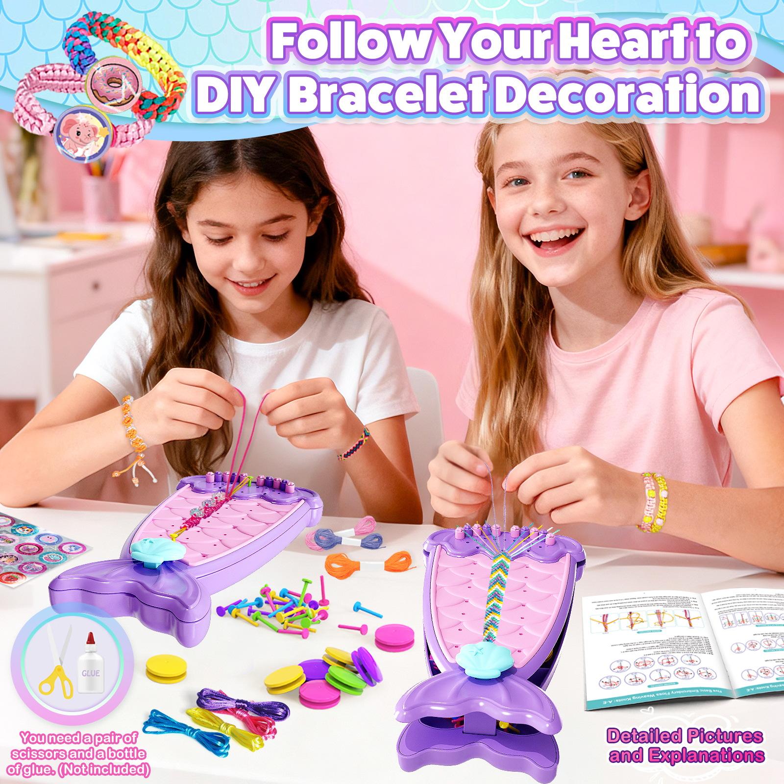 Friendship Bracelet Making Kit - Art Craft Ideas For Kids 评论和价格